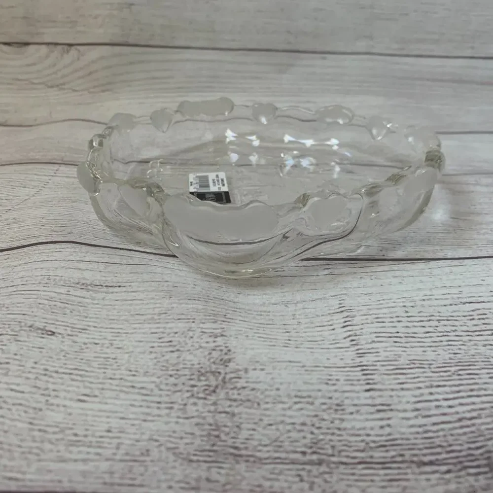 Vintage Mikasa Crystal Carolers Sweet Dish Christmas Candy Bowl Germany with Box
